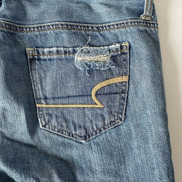 American Eagle Women’s Shorts‎ Size 2 Distressed Denim 5 Pockets Y2K Western - Picture 7 of 12